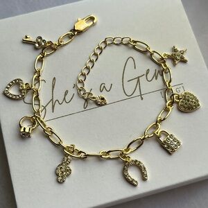 18K Gold Filled Parisian Mini Charms Bracelet
